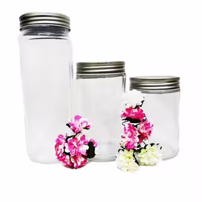 بانکه مدل بطری درب دار  شیشه ای کد 70 بسته 3 عددی