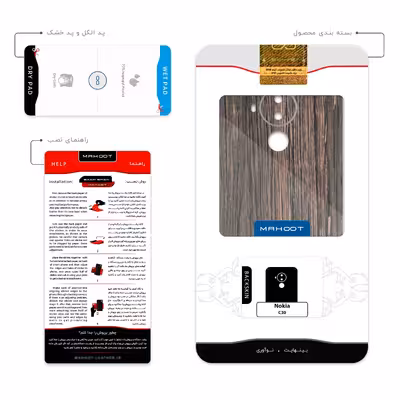 برچسب پوششی ماهوت مدل Burned-Wood مناسب برای گوشی موبایل نوکیا C30