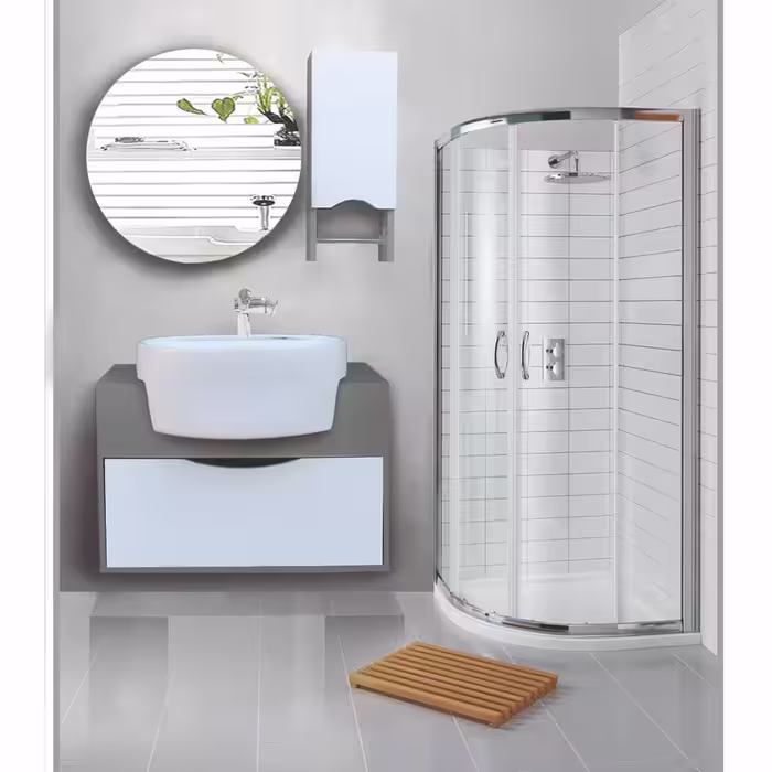 ست کابینت و روشویی آزالیا مدل میلانا60B به همراه آینه و باکس
