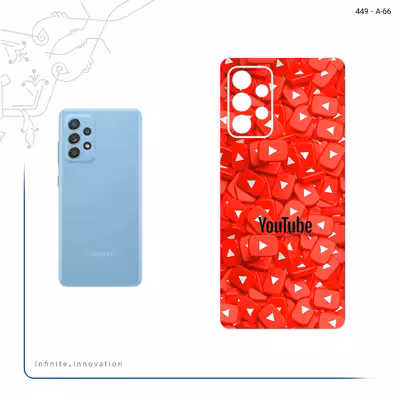 برچسب پوششی ماهوت مدل Youtube مناسب برای گوشی موبایل سامسونگ Galaxy A53 5G