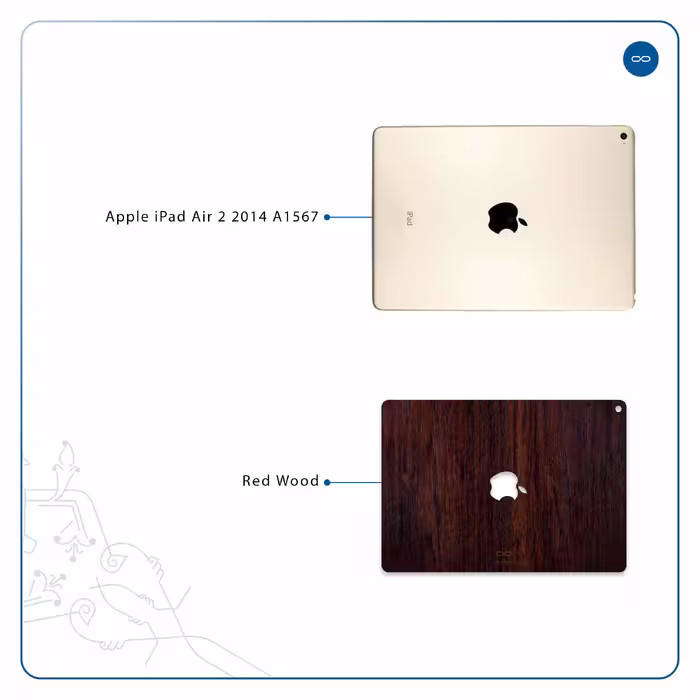 برچسب پوششی ماهوت مدل Red-Wood مناسب برای تبلت اپل iPad Air 2 2014 A1567