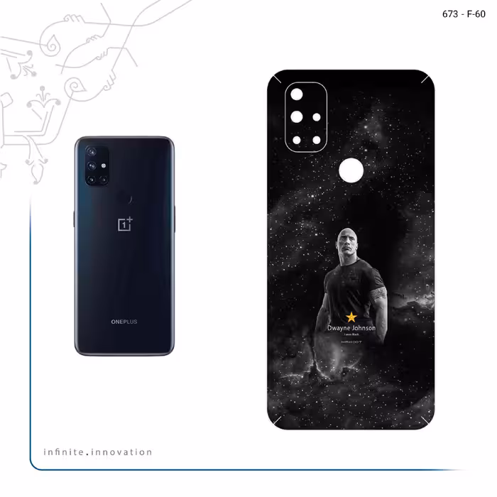 برچسب پوششی ماهوت مدل Dwayne Johnson مناسب برای گوشی موبایل وان پلاس Nord N10 5G