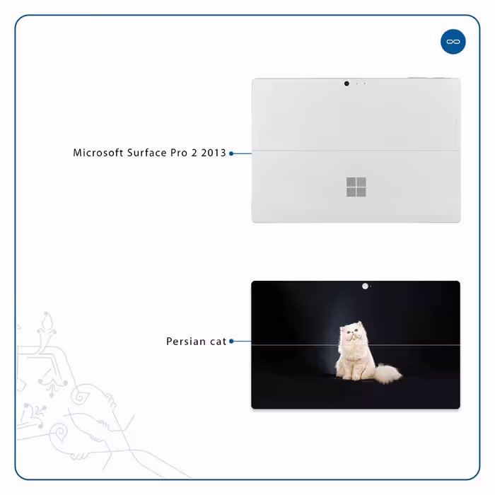 برچسب پوششی ماهوت مدل Persian cat مناسب برای تبلت مایکروسافت Surface Pro 2 2013