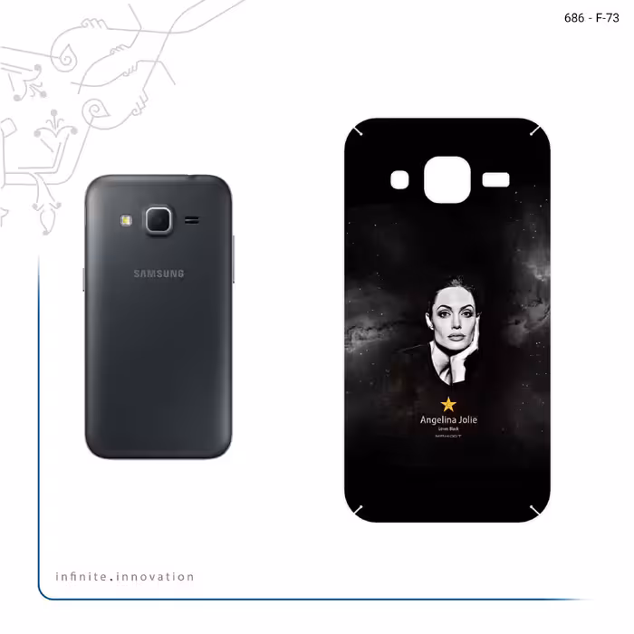 برچسب پوششی ماهوت مدل Angelina Jolie مناسب برای گوشی موبایل سامسونگ Galaxy Core Prime