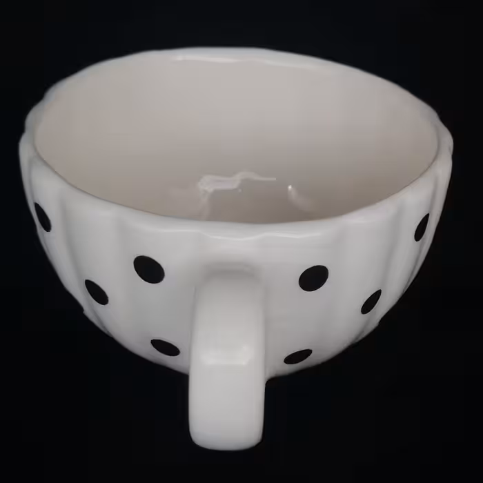 ست فنجان و نعلبکی سرامیکی هیوا طرح خالدار کد 11274870