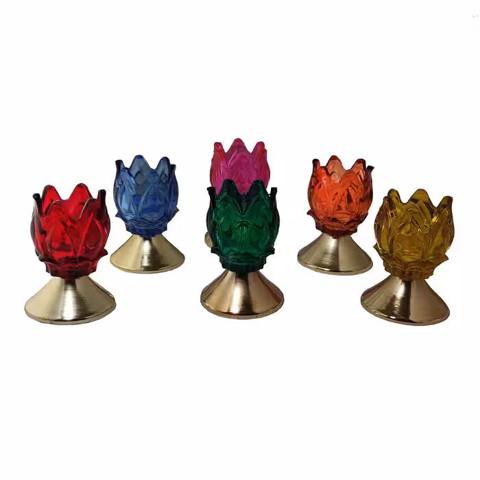 جاشمعی مدل لاله پایه دار بسته 2 عددی