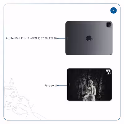 برچسب پوششی ماهوت مدل Ferdowsi-Logo مناسب برای تبلت اپل iPad Pro 11 (GEN 2) 2020 A2230