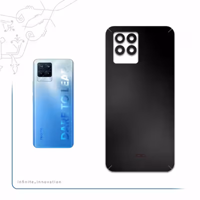 برچسب پوششی ماهوت مدل Matte-Black مناسب برای گوشی موبایل ریلمی 8 Pro