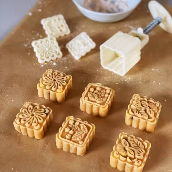 قالب شیرینی به گز مدل فشاری بیسکوییت کلمپه لوکس مجموعه 7 عددی