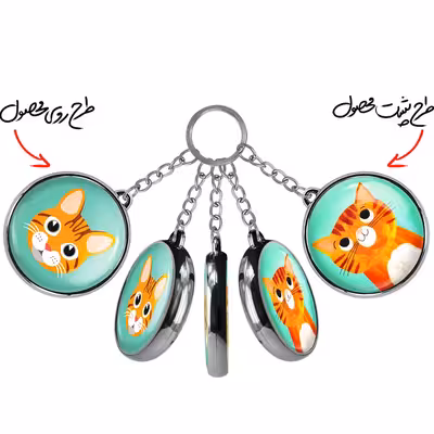 جاکلیدی خندالو طرح گربه مدل دوطرفه کد 50115203