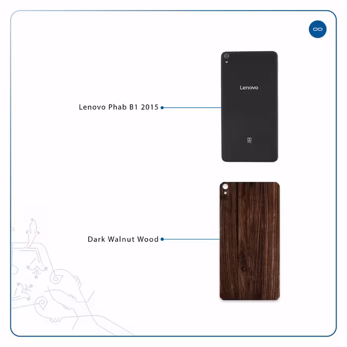 برچسب پوششی ماهوت مدل Dark Walnut Wood مناسب برای تبلت لنوو Phab B1 2015