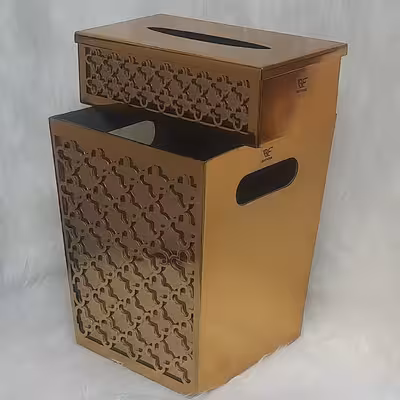 ست سطل و جای دستمال کاغذی برنوا مدل شکوفه Sh