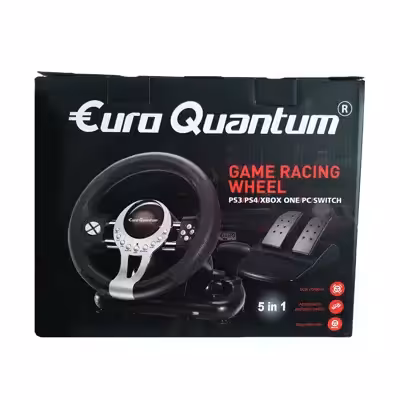 فرمان بازی یورو کوانتم مدل E Q RACING WHEEL مناسب برای PS4 XBOXONES PC PS3 SWITCH