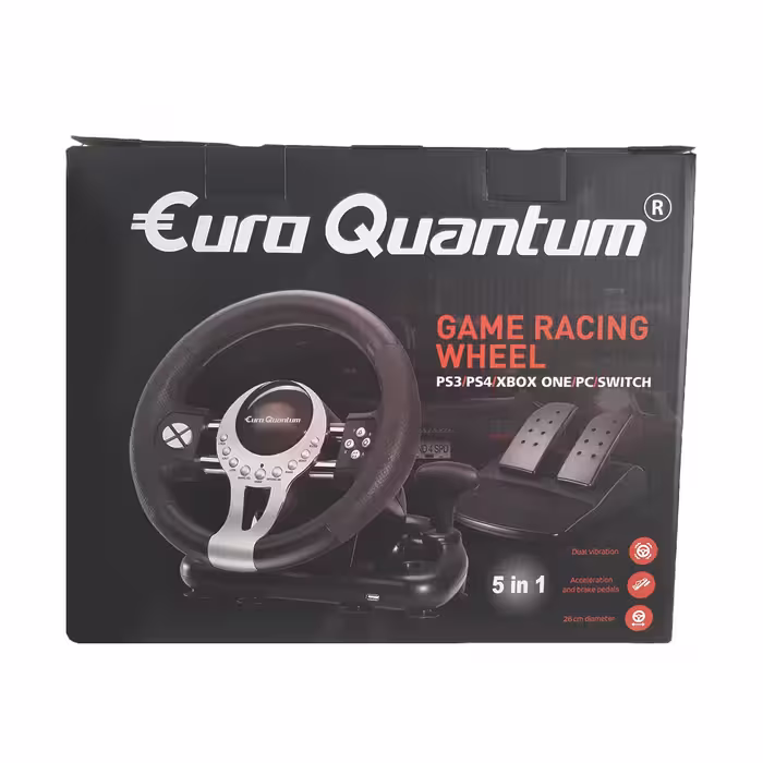 فرمان بازی یورو کوانتم مدل E Q RACING WHEEL مناسب برای PS4 XBOXONES PC PS3 SWITCH