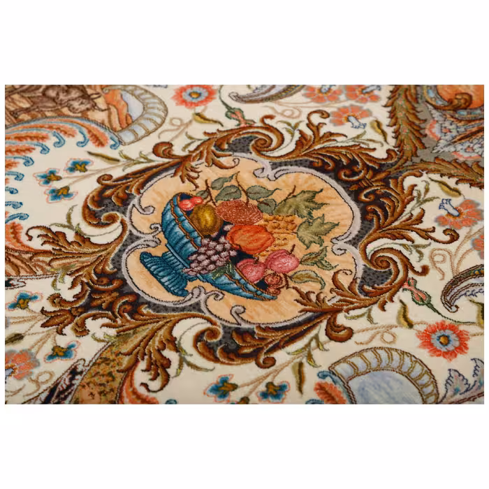 فرش دستبافت شش متری مدل چله و گل کد h1112 یک جفت