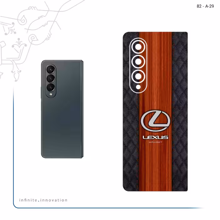 برچسب پوششی ماهوت مدل Lexus_Logo مناسب برای گوشی موبایل سامسونگ Galaxy Z Fold4