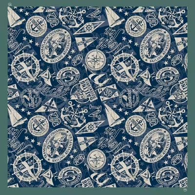 دستمال سر و گردن تادو طرح دریانوردی مدل SK12