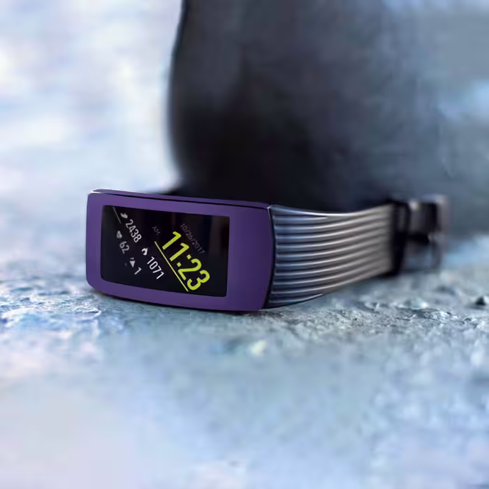 برچسب ماهوت طرح Matte-BlueBerry مناسب برای ساعت هوشمند سامسونگ Galaxy Gear Fit 2 Pro
