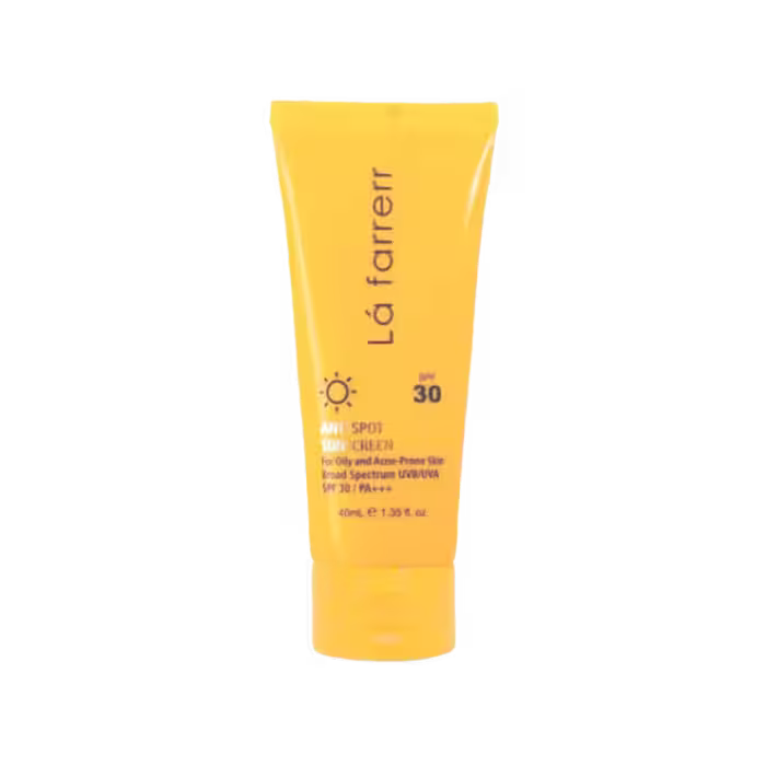 کرم ضد آفتاب و ضد لک فاقد چربی SPF30 لافارر مناسب پوست چرب و مستعد آکنه حجم 40 میلی لیتر – بی رنگ