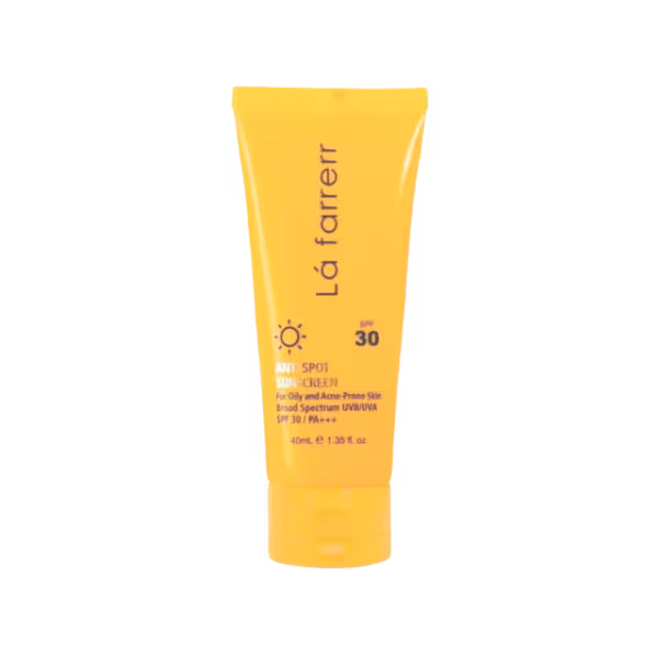 کرم ضد آفتاب و ضد لک فاقد چربی SPF30 لافارر مناسب پوست چرب و مستعد آکنه حجم 40 میلی لیتر – بی رنگ