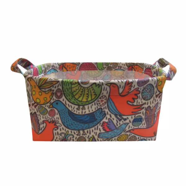 بنیس باکس دسته دار 25*27 طرح پرنده و تخم مرغ متوسط