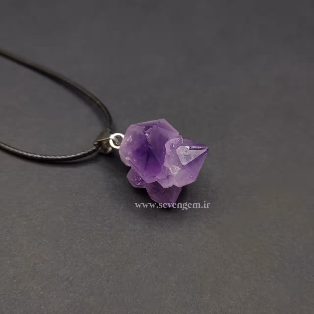 گردنبند بلور خوشه ای سنگ آمیتیست (کد505)