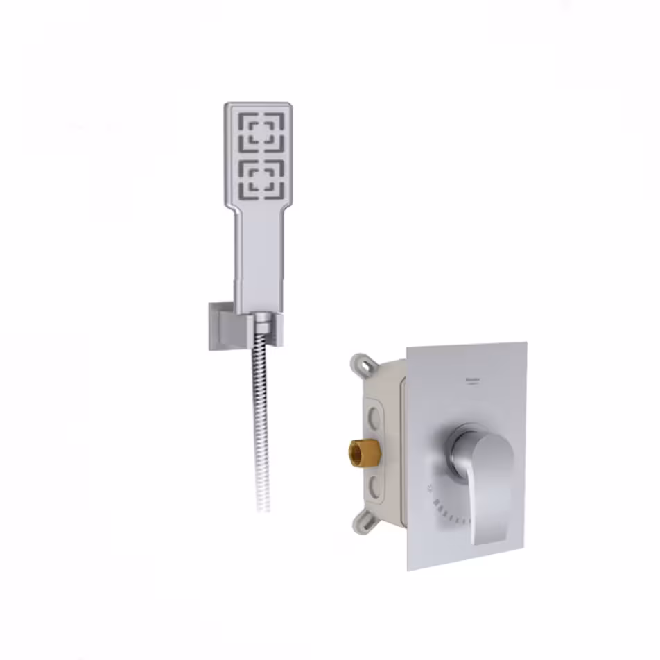 شیر حمام توکار شودر مدل رومر پلاس تیپ 2 BRASS کروم مات