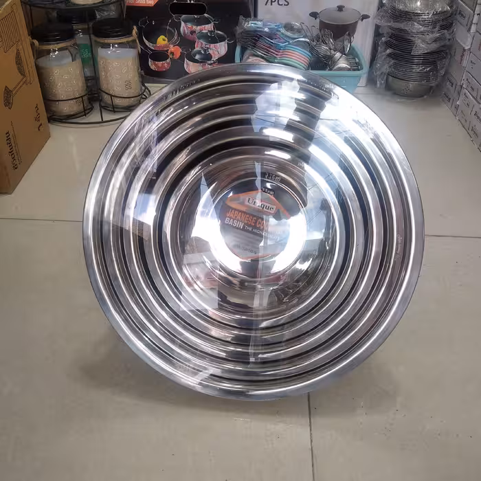 لگن استیل5سایزیونیک اصلی مدل کف ستاره 