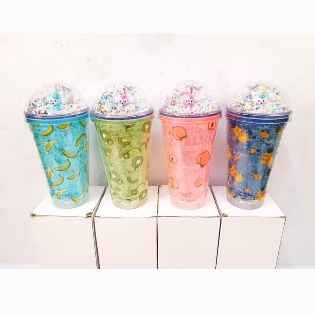 ماگ  اسموتی تگرگی دوجداره با طراحی فانتزی