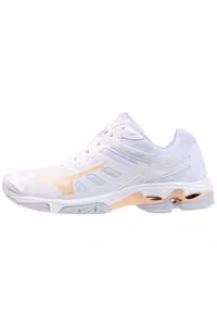 کفش والیبال بانوان ولتاژ موج سفید زرد Mizuno
