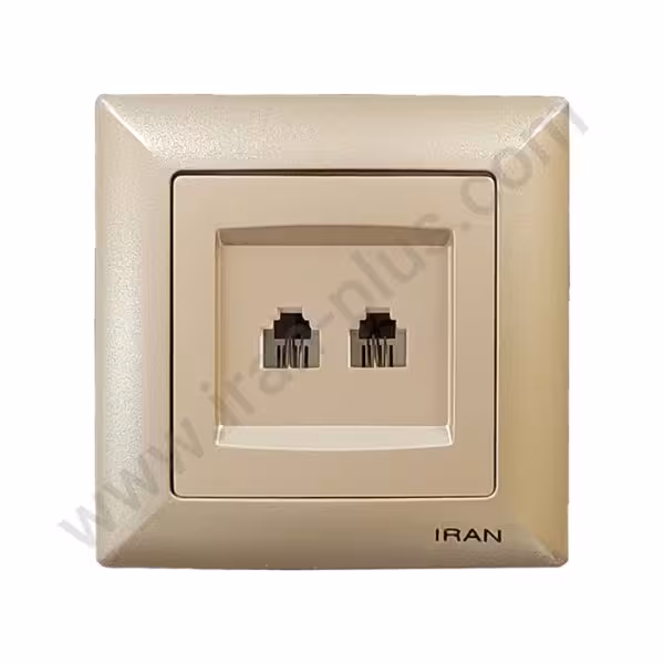 تلفن دو سوکت cat3 cat3 مدل الیزه رنگی بژ