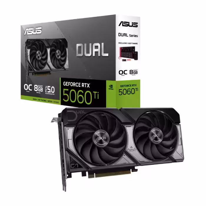 کارت گرافیک ایسوس مدل Dual GeForce RTX 5060 Ti 8GB GDDR7 OC Edition