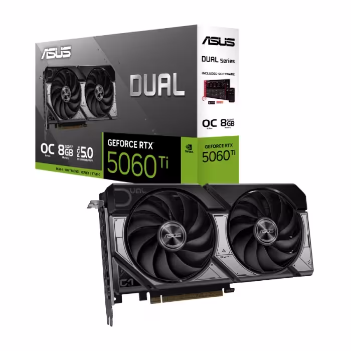 کارت گرافیک ایسوس مدل Dual GeForce RTX 5060 Ti 8GB GDDR7 OC Edition