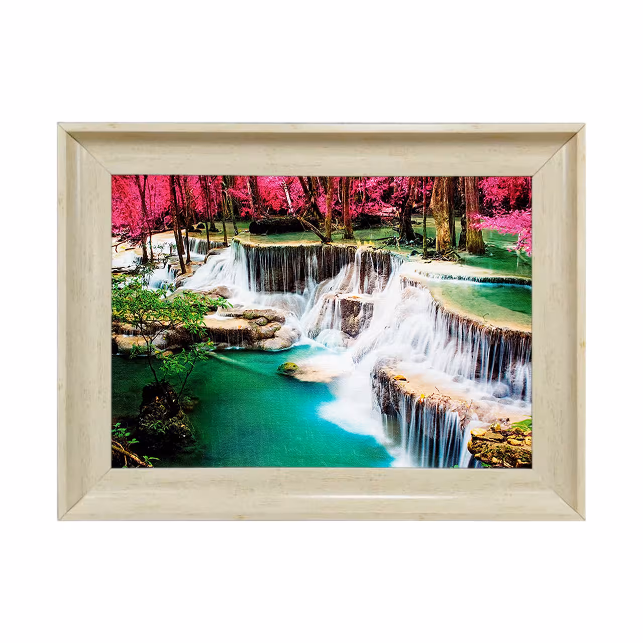 تابلو فرش چاپی طرح آبشار کد 10229 سایز 50×35 سانتی متری