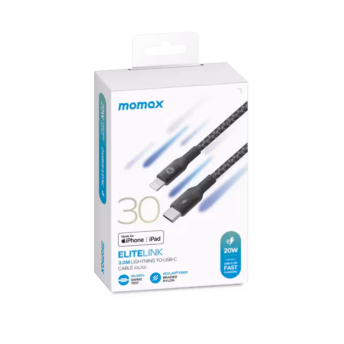 کابل تبدیل EliteLink | USB-C to Lightning Braided Cable (3m) مومکس (momax)