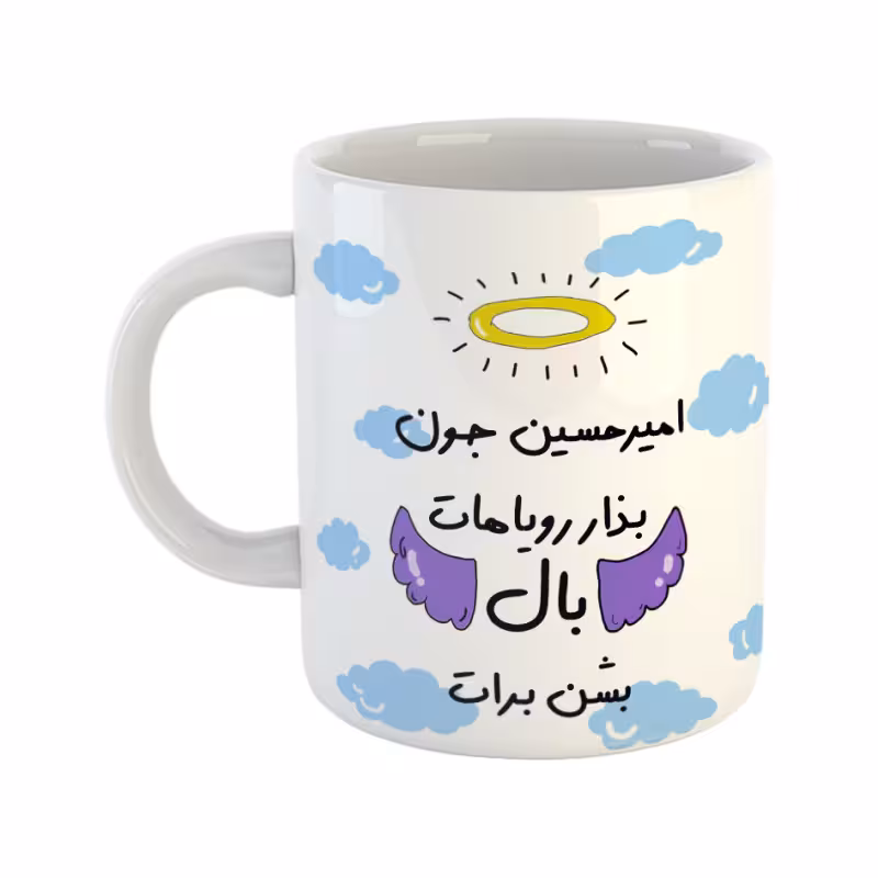 خرید ماگ-لیوان بذار رویاهات بال شن امیرحسین