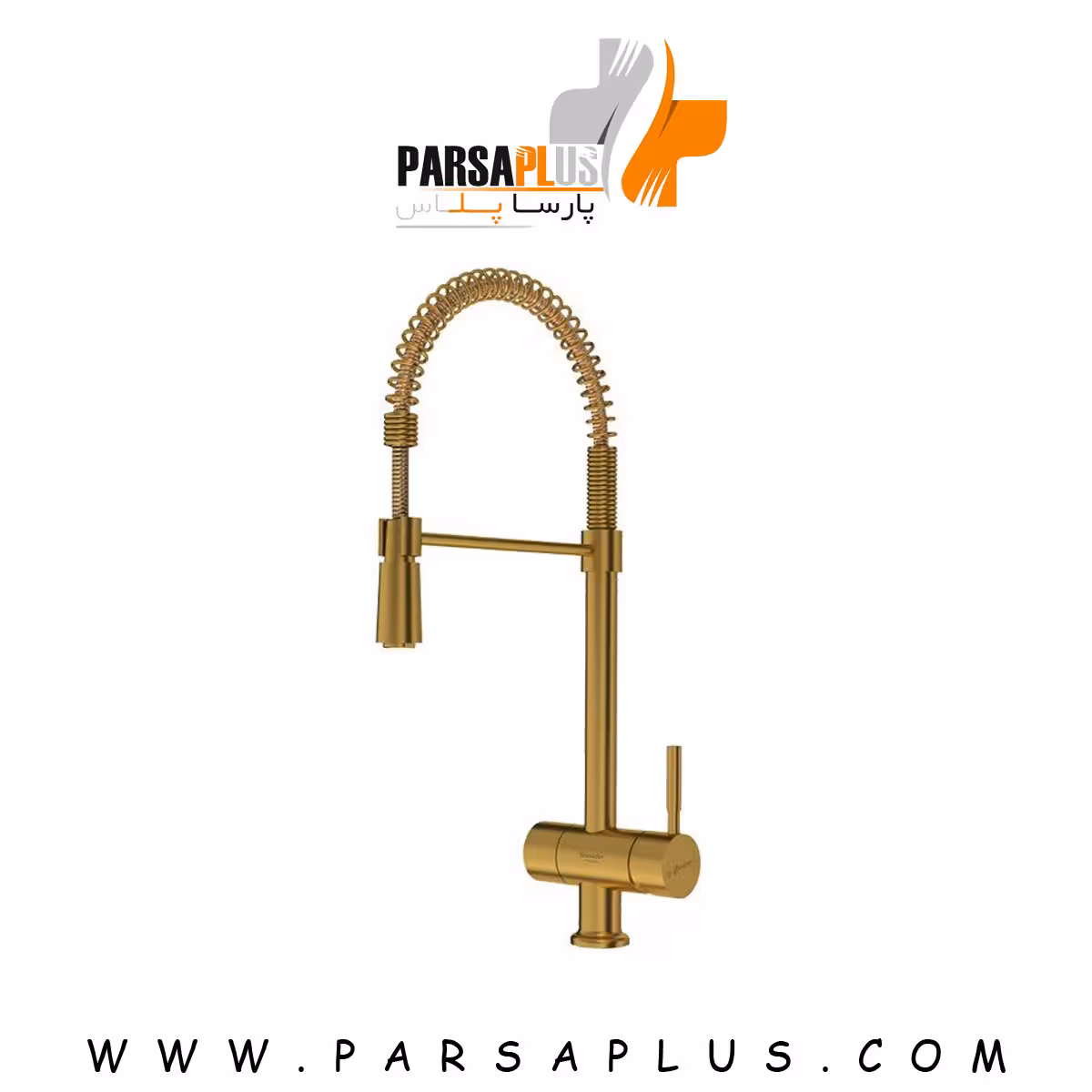شیر آشپزخانه شودر مدل آلستر فنری طلا مات