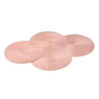 زیر بشقابی صورتی طرح حصیر چیبو 4 عددی