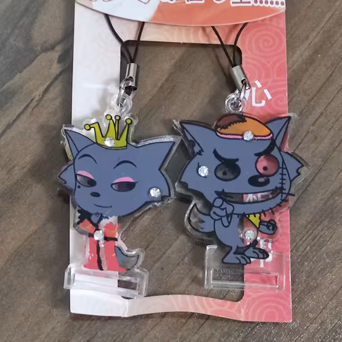 آویز ست جفتی فلش کیف موبایل گرگی