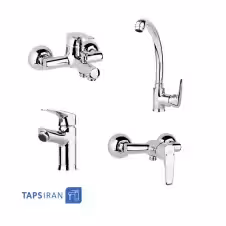 ست شیرآلات راسان مدل موج کروم | تپس ایران فروشگاه آنلاین شیرآلات