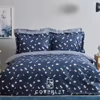 روتختی طرح‌دار سفید سرمه‌ای Daisy