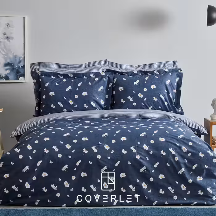 روتختی طرح‌دار سفید سرمه‌ای Daisy