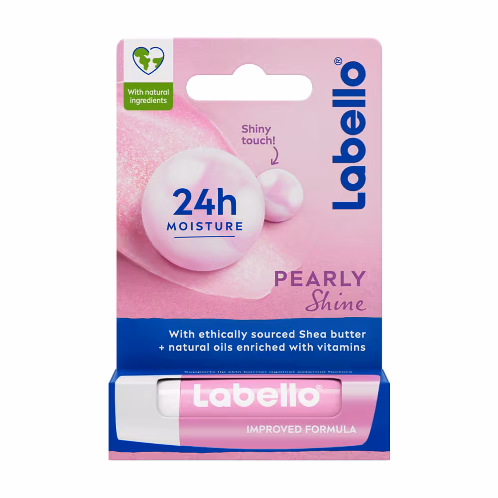 بالم لب مرطوب کننده پرلی شاین لابلو Labello Moisture Pearly Shine Lip Balm