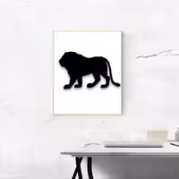 مدل سه بعدی تابلو طرح شیر (STL)