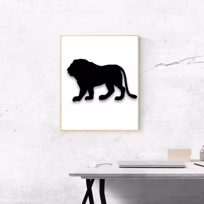 مدل سه بعدی تابلو طرح شیر (STL)