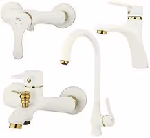 شیر راسان مدل صدف سفید طلایی