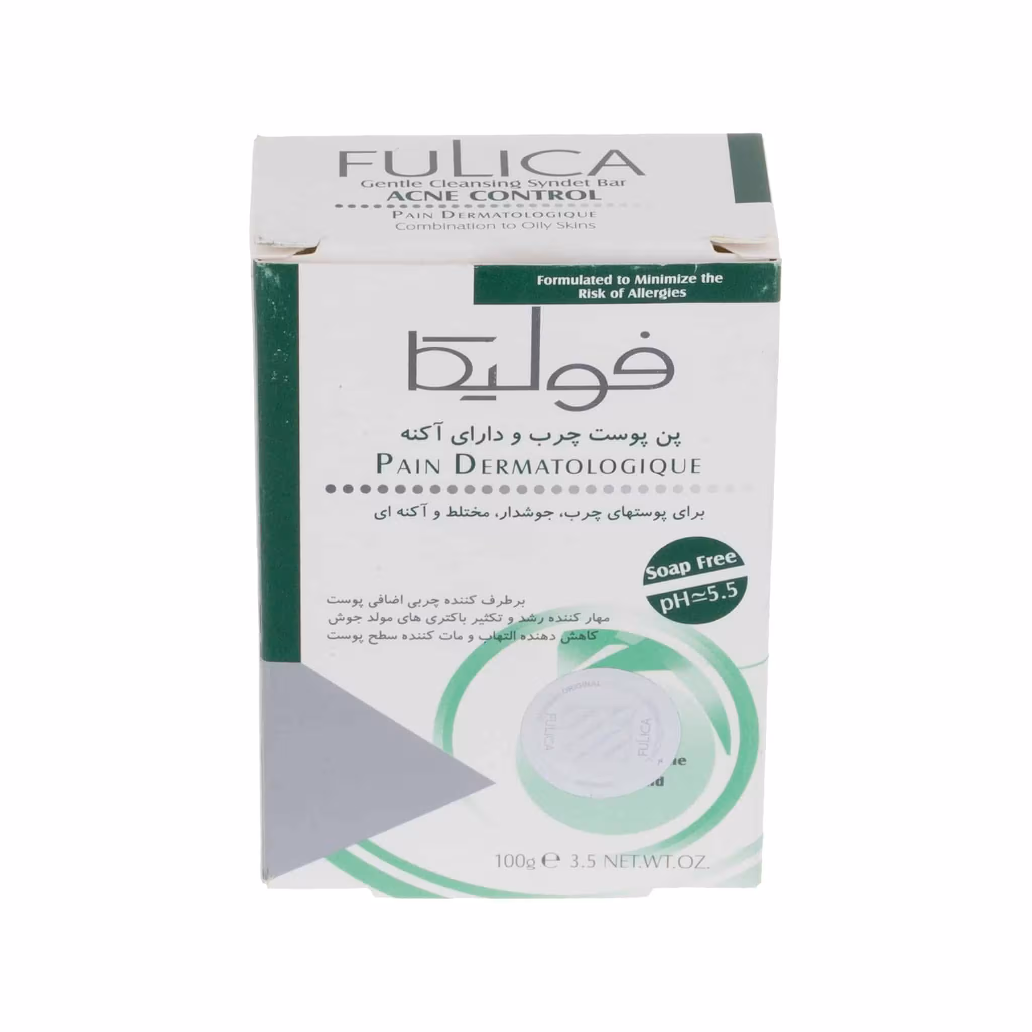 پن شستشو فولیکا مدل پوست چرب و جوش دار وزن 100 گرم