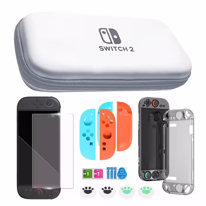 A-ONE-K 5 in 1 Accessory Kit for Nintendo Switch 2 – White