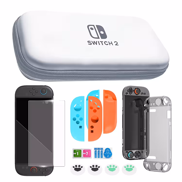 A-ONE-K 5 in 1 Accessory Kit for Nintendo Switch 2 – White