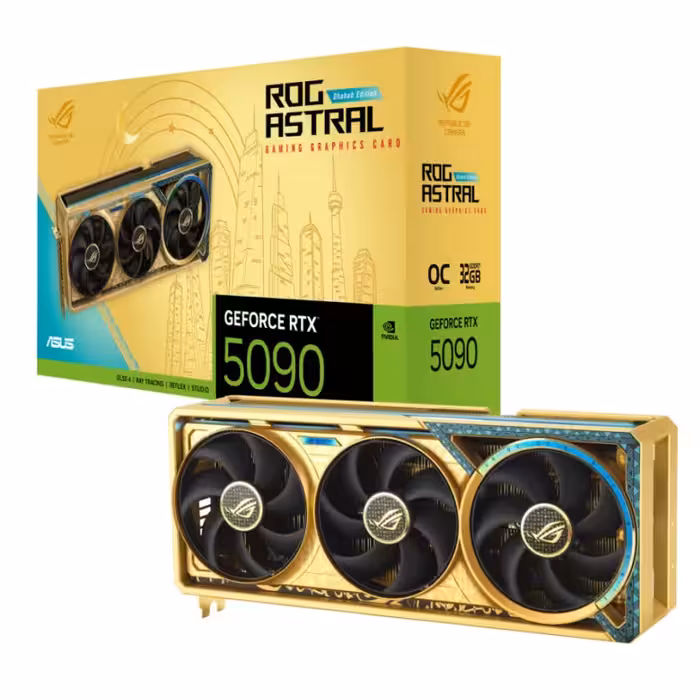 کارت گرافیک ایسوس ROG ASTRAL RTX 5090 OC DHAHAB EDITION 32G
